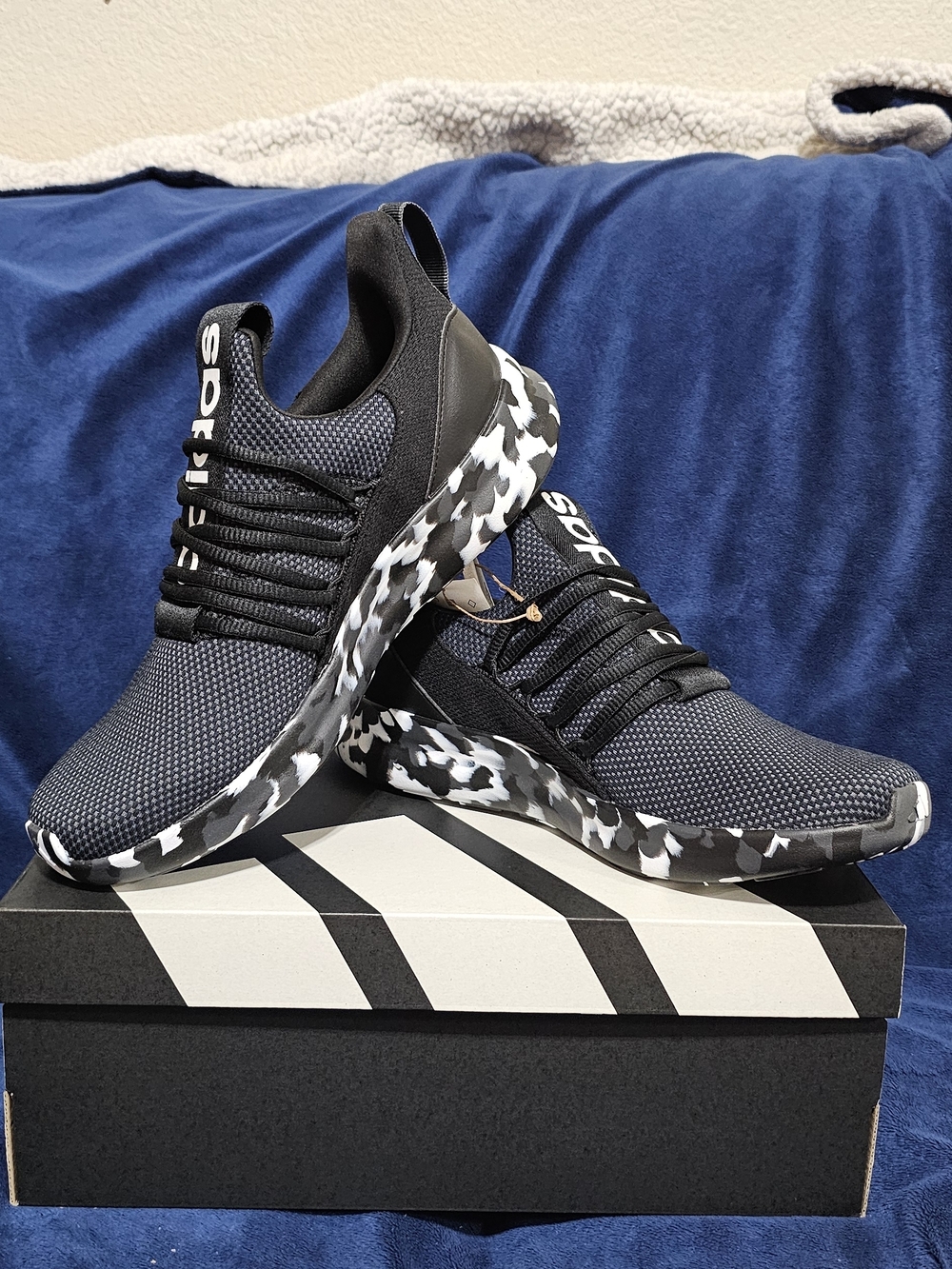 adidas Black Knit Athletic Sneakers